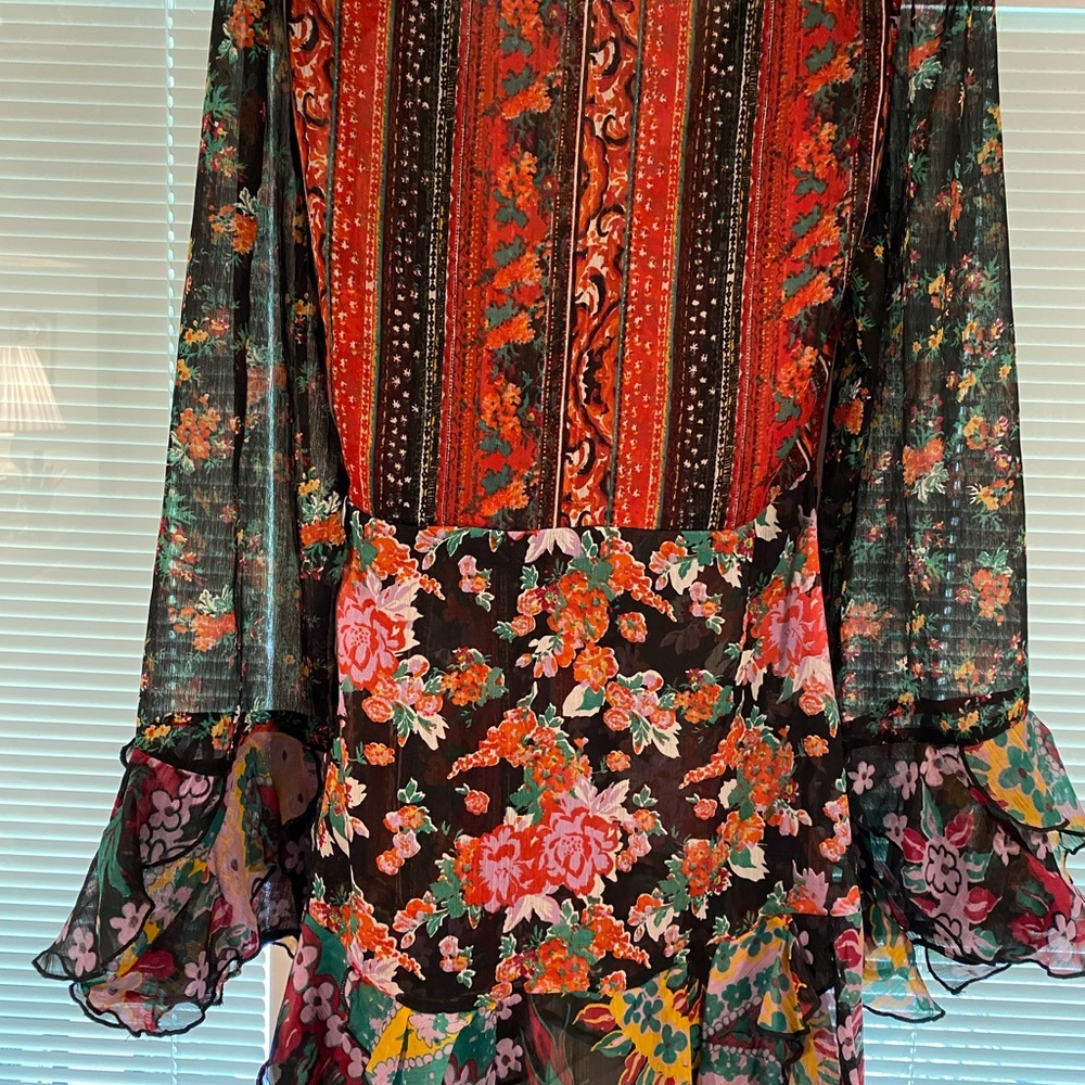 NWOT Free People X Revolve Magic Hour wrap blouse SZ SP - Picture 5 of 6